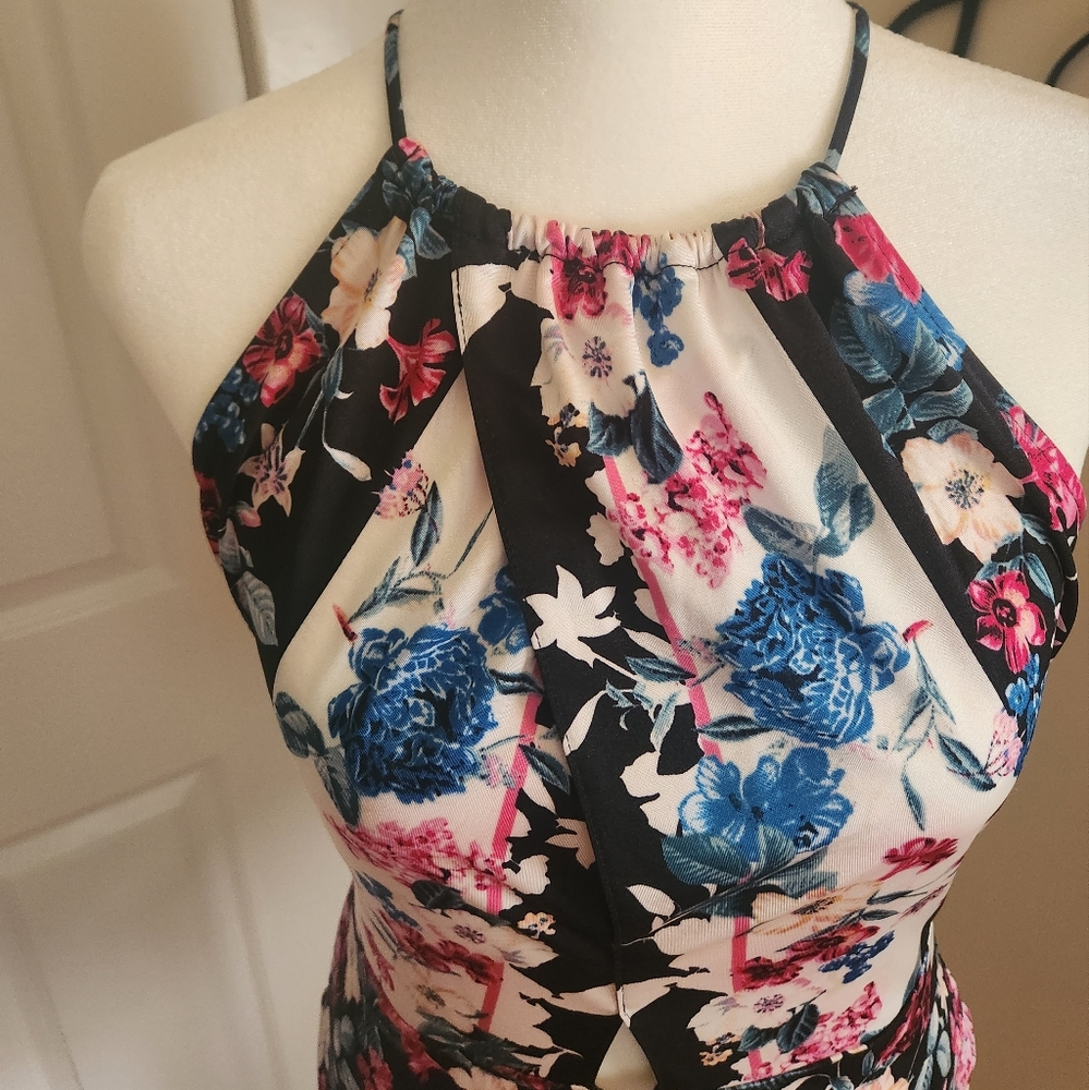 GUESS multi-colored halter bodysuit